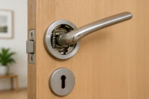 poignée de porte bloquée vers le haut