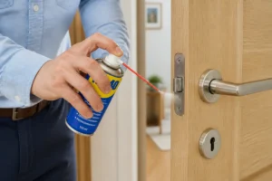 le loquet de la porte est coincé